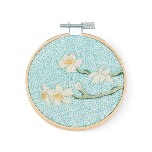 Embroidery kit silk and linen - Van Gogh Almond Blossom