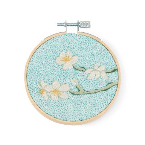 Embroidery kit silk and linen - Van Gogh Almond Blossom