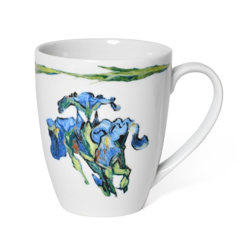 Van Gogh Porcelain mug Irises & leaves rim, by Catchii®