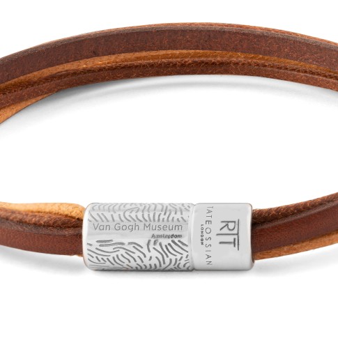 Van Gogh Tateossian® leather multi-strand bracelet brown