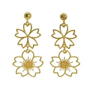 Van Gogh Gold-plated drop earrings Almond Blossom, by Miccy’s