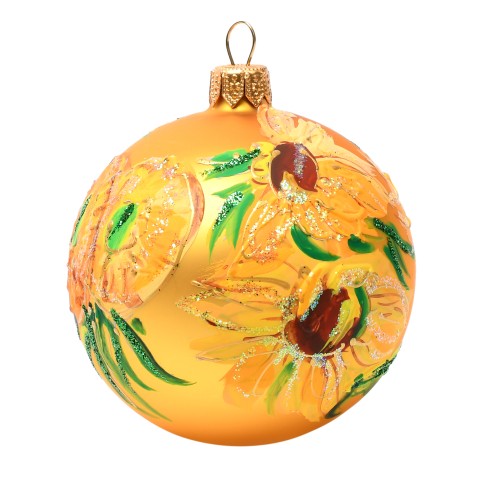 Van Gogh Glitter Bauble Sunflowers