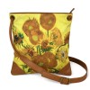 Van Gogh Bag leather & silk Sunflowers