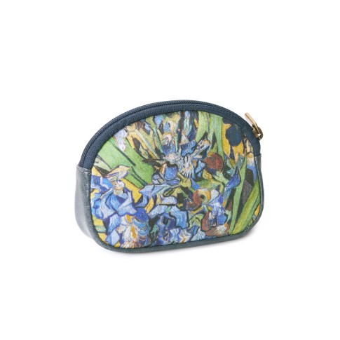 Van Gogh Coin purse Leather & Silk Irises