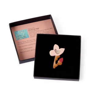 Van Gogh Almond Blossom Twig Brooch
