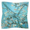 Van Gogh Luxury silk twill scarf Almond Blossom with rose rim