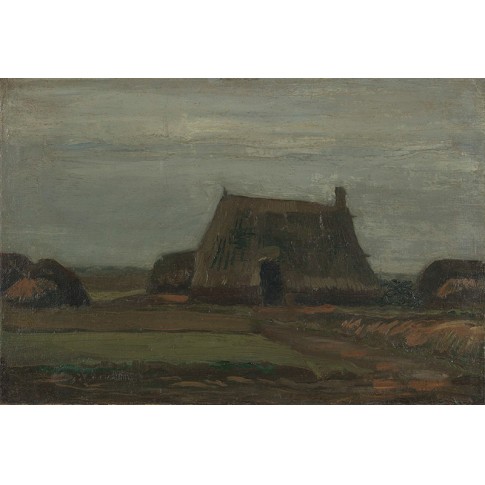 Van Gogh Giclée, Farm with Stacks of Peat