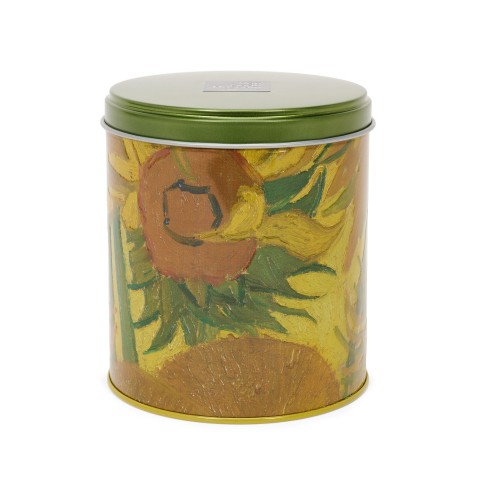 Syrup waffles in a tin, Van Gogh Sunflowers