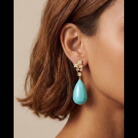 Van Gogh Cotton Pearls pendientes Almendro en flor, de Miccy’s