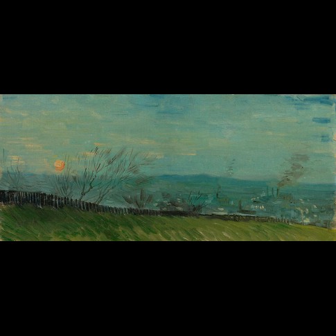 Van Gogh Giclée, Zonsondergang te Montmartre