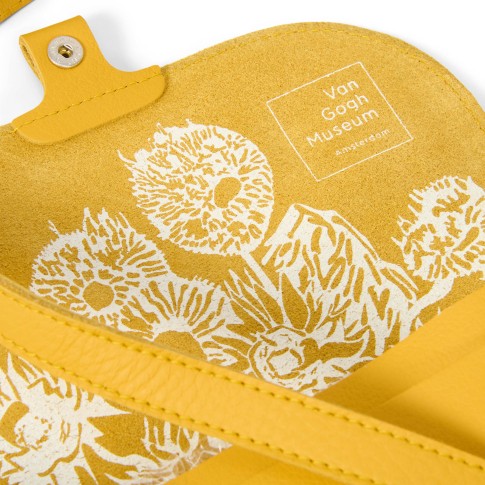 Bandolera piel amarilla Girasoles – Keecie