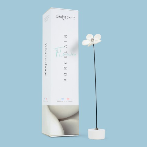 Objeto floral de porcelana Almendro en flor 24 cm - Alex Hackett