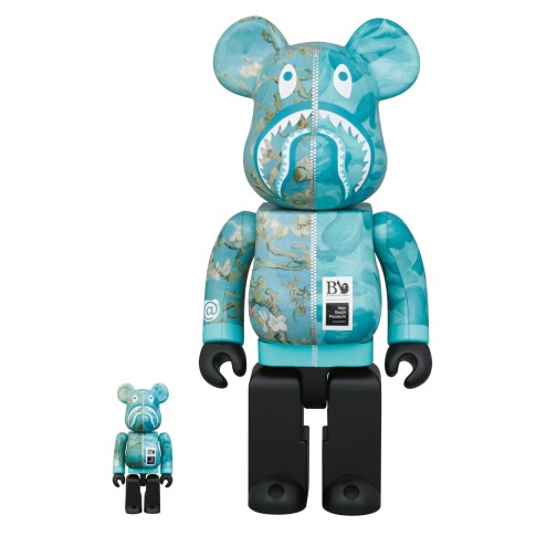BE@RBRICK BAPE® × Van Gogh Museum Almond Blossom SHARK 100% & 400%