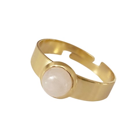 Van Gogh Ring with rose quartz gemstone, by Ellen Beekmans