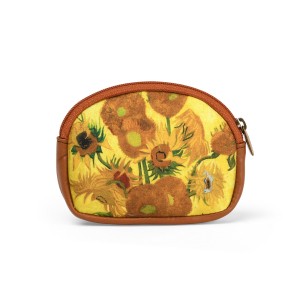 Monedero Van Gogh de piel y seda Girasoles