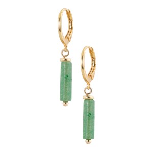 Van Gogh Earrings with aventurine pendant, by Ellen Beekmans®