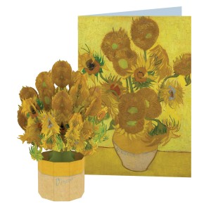 Origamo x Van Gogh Museum Tarjeta 3D Pop-Up Girasoles mini