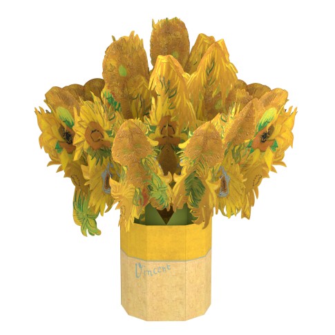 Origamo x Van Gogh Museum Tarjeta 3D Pop-Up Girasoles large