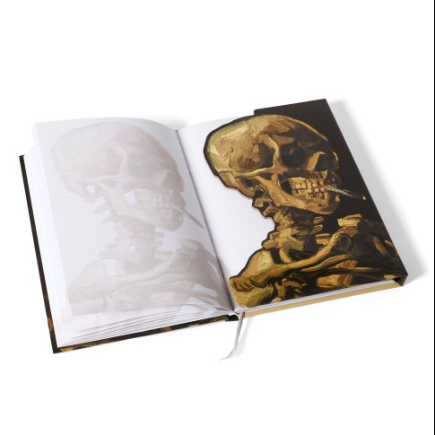 Cuaderno con cierre magnético A5 Van Gogh, Cráneo con cigarrillo encendido