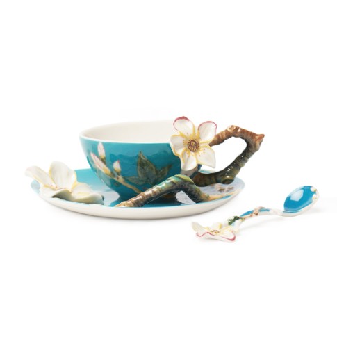 Van Gogh Franz Collection porcelain cup and saucer Almond Blossom