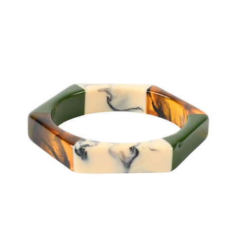 Van Gogh Hexagon bracelet in lacquered resin, by Ellen Beekmans
