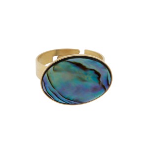 Van Gogh Mother of pearl ring Irises, by Ellen Beekmans®