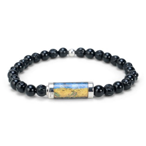 Pulsera Trigal con cuervos – ágata negra