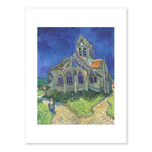 Lámina S Van Gogh, La iglesia de Auvers-sur-Oise