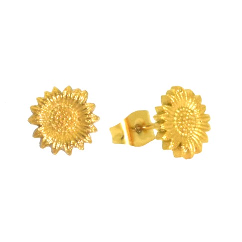 Van Gogh Pendientes bañados en oro 18K Los Girasoles, de Miccy's