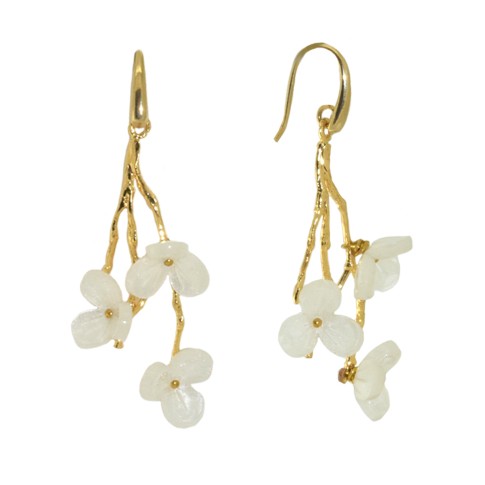 Van Gogh Pendientes chapados en oro rama de flor, de Miccy’s