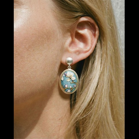 Van Gogh Almond Blossom earrings, by Materia Prima