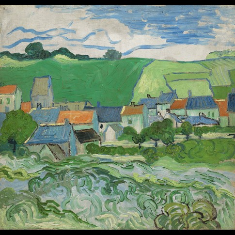 Van Gogh Giclée, Gezicht op Auvers