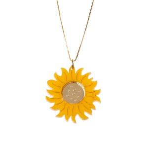 Collar chapado en oro Girasoles amarillos Van Gogh