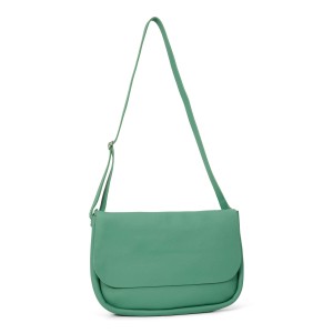 Bolso bandolera de piel verde Almendro en flor – Keecie