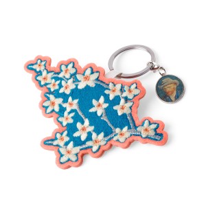 Llavero de Van Gogh con bordado de Almendro en flor