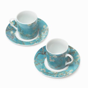 Set tazas café Van Gogh, Almendro en flor