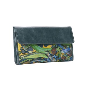 Cartera de cuero y seda Van Gogh, Lirios