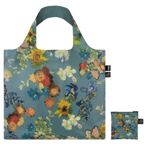 Bolsa LOQI x Van Gogh Museum, flores de Vincent azul