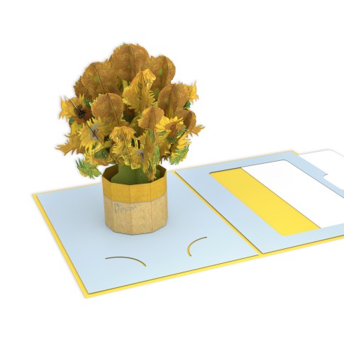 Origamo x Van Gogh Museum Tarjeta 3D Pop-Up Girasoles mini