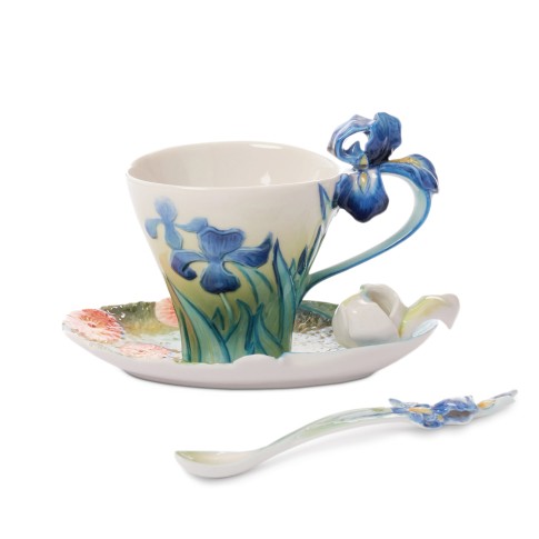 Taza y plato Franz Collection Van Gogh, Lirios