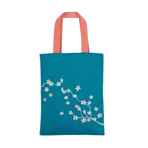 Bolso Tote Van Gogh – Bordado de Almendro en Flor