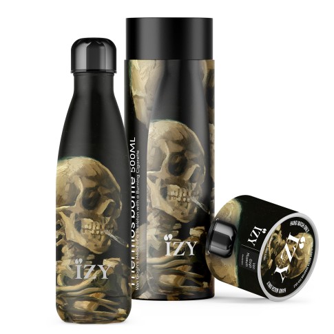 IZY Bottles® Termo, Head of a Skeleton with a Burning Cigarette