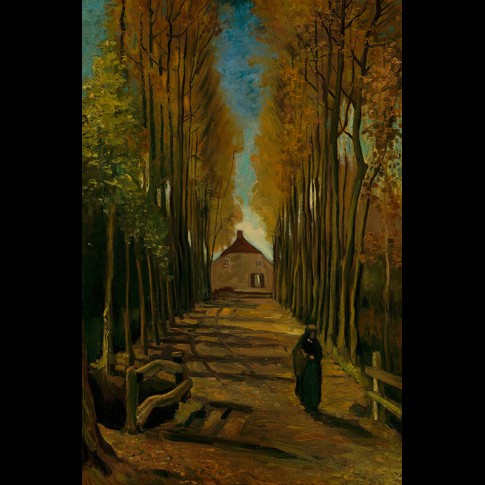 Van Gogh Giclée, Populierenlaan in de herfst