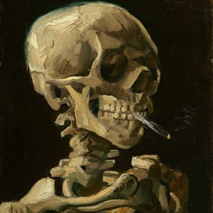Van Gogh Giclée, Kop van een skelet met brandende sigaret