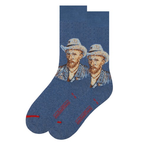 Calcetines Autorretrato con sombrero de fieltro gris, MuseARTa x Van Gogh Museum
