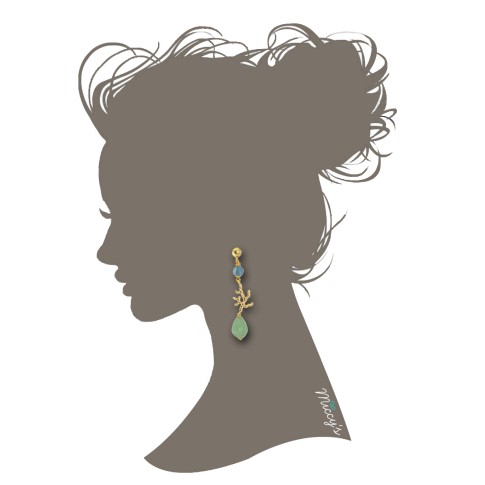 Van Gogh Gemstone pendientes rama de flor, de Miccy’s®