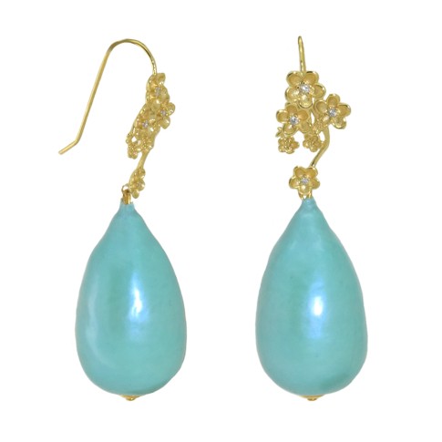 Van Gogh Cotton Pearls pendientes Almendro en flor, de Miccy’s®