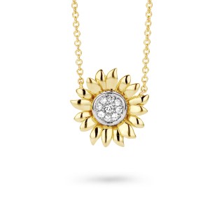 Collar con colgante de oro con diamantes Van Gogh Gassan®, Los girasoles