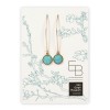 Van Gogh Earrings Elipse marble gemstone, by Ellen Beekmans