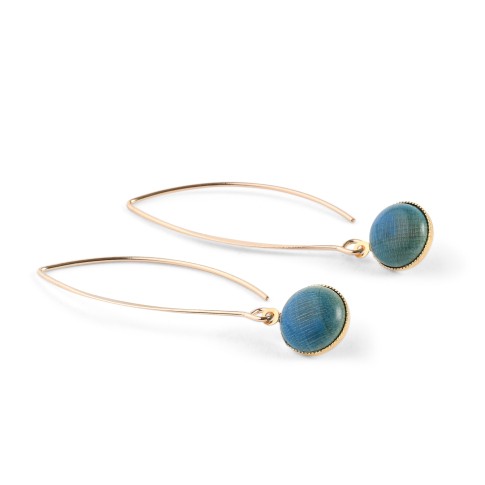 Van Gogh Earrings Elipse ocean blue, by Ellen Beekmans